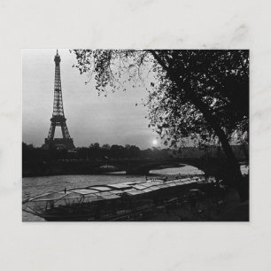 Antikes Frankreich Paris Eiffelturm Sonnenuntergan Postkarte