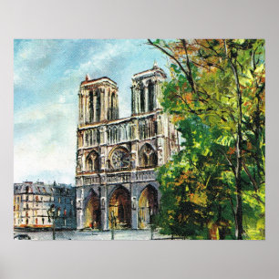 Antikes Frankreich, Paris, Notre Dame Poster