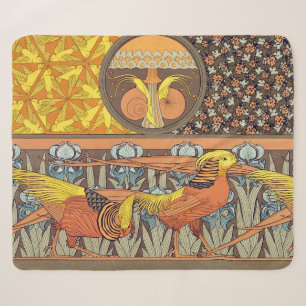 Antikes französisches Art Nouveau Natur-Vogel-Must Sherpadecke