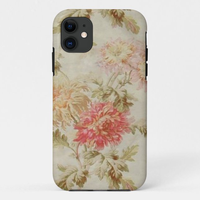 Antikes französisches BlumenToile Case-Mate iPhone Hülle (Rückseite)