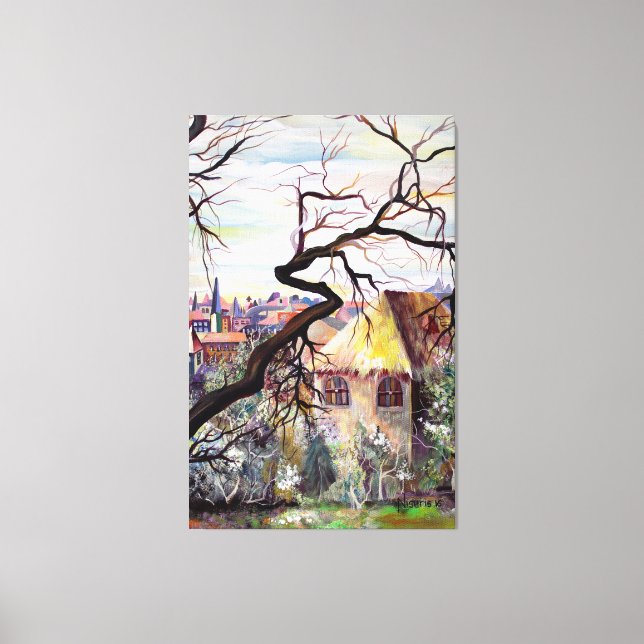 Antikes französisches Kunstwerk Leinwanddruck (Vorderseite)
