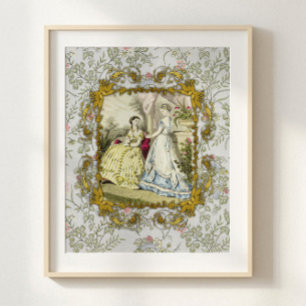 Antikes französisches Mode-Decoupage-Seidenpapier Seidenpapier