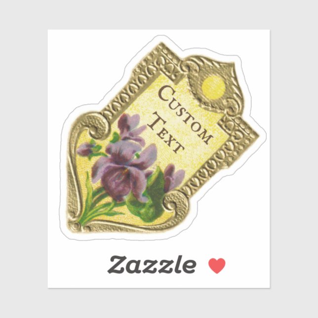 Antikes Französisches Parfüm Violet Aufkleber (Blatt)
