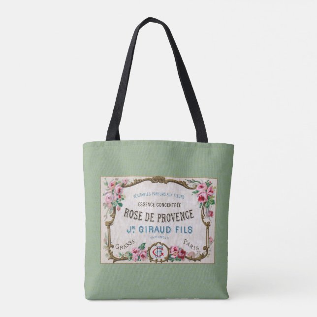 Antikes französisches Rosen-Parfüm Tasche (Rückseite)