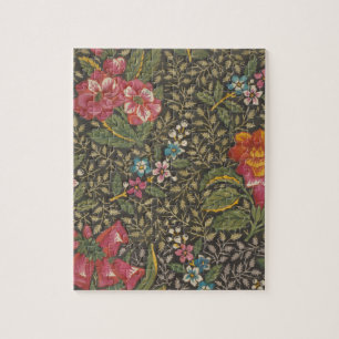 Antikes französisches Toile de Jouy Blumenmuster