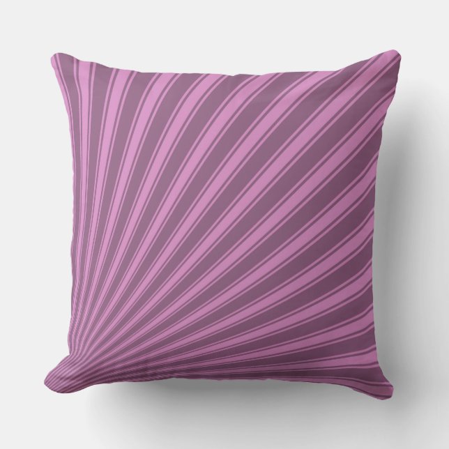 Antikes Fuchsia Farbstreifen Funky Muster Kissen (Vorderseite)