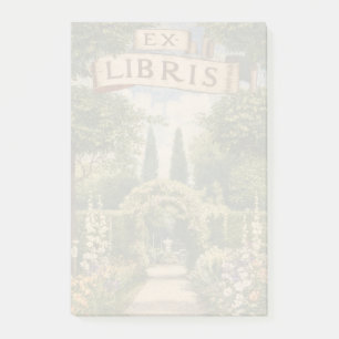 Antikes Garten Ex Libris Buchzeichen Post-it Klebezettel