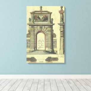 Antikes Gartentor-Torbogen, Renaissance-Architektu Leinwanddruck