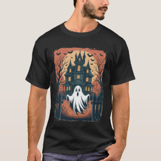 Antikes Geister Spukhaus Grusel Fledermaus Gotisch T-Shirt