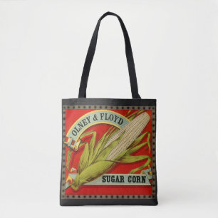 Antikes Gemüseschild, Olney & Floyd Zuckermais Tasche