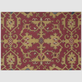 Antikes geometrisches Orientalisches Rotes Muster Seidenpapier