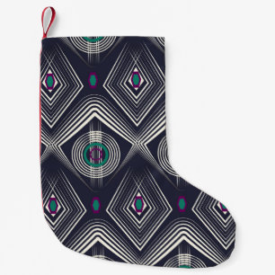 Antikes geometrisches Ornament, Stilvolle Textur. Kleiner Weihnachtsstrumpf