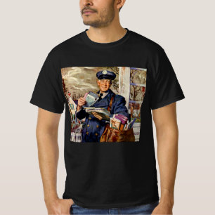 Antikes Geschäft, Briefträger liefert Post Briefe T-Shirt