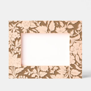 Antikes Gold-Blumen-Indisch-Lackarbeit-Schwarz-Mus Geätzte Rahmen