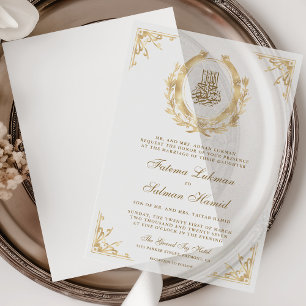 Antikes Gold Crest Muslimische Hochzeit