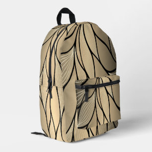 Antikes Gold Kreativ-Blatt-Muster  Bedruckter Rucksack