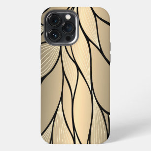 Antikes Gold Verlassen Muster iPhone 13 Pro Max Hülle