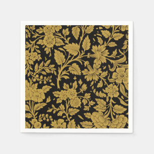 Antikes goldenes florales indisches Lackarbeit-Sch Serviette