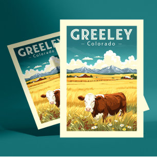 Antikes Greeley Colorado Postkarte