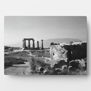 Antikes Griechenland Antikes Korinth Apollotempel Fotoplatte