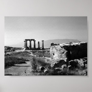Antikes Griechenland Antikes Korinth Apollotempel Poster