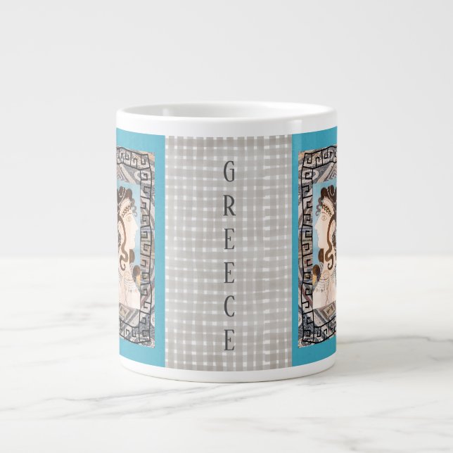 Antikes Griechenland, Griechenland, Vintage Kultur Jumbo-Tasse (Vorderseite)