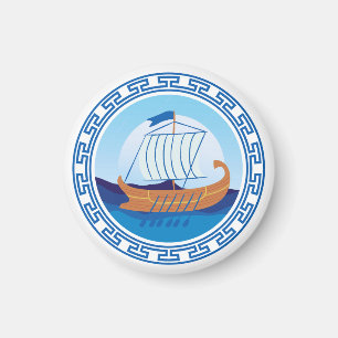 Antikes Griechenland Schiff Design Magnet