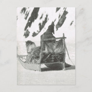 Antikes Grönland, Reise mit dem Schlitten Postkarte