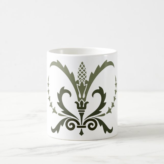 Antikes grün-griechisches Dekorelement Kaffeetasse (Mittel)