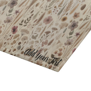 Antikes Herbarium gepresste Blumen Botanik Schneidebrett