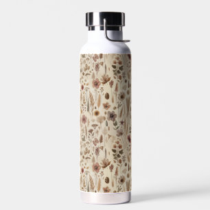 Antikes Herbarium gepresste Blumen botanisches Was Trinkflasche