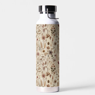 Antikes Herbarium gepresste Blumen botanisches Was Trinkflasche