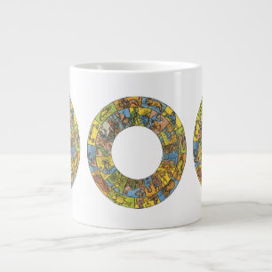 Antikes Himmelsgewölbe, Astrologisches Zodiak-Rad Jumbo-Tasse