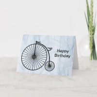 Antikes Hoch-Rad zum Geburtstag