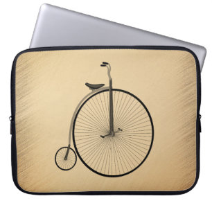 Antikes Hochrad-Fahrrad Rustikal Laptopschutzhülle