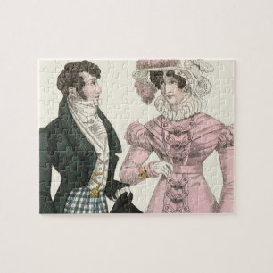 Antikes Hochzeitspaar 1823 Mann Frau Mode