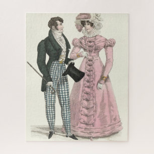 Antikes Hochzeitspaar 1823 Mann Frau Mode