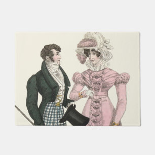 Antikes Hochzeitspaar 1823 Mann Frau Mode Fußmatte
