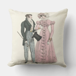 Antikes Hochzeitspaar 1823 Mann Frau Mode Kissen