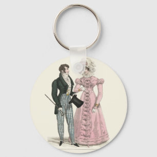 Antikes Hochzeitspaar 1823 Mann Frau Mode Schlüsselanhänger