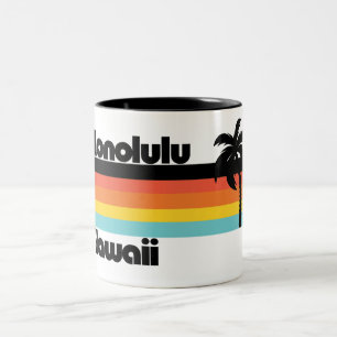 Antikes Honolulu Hawaii Zweifarbige Tasse