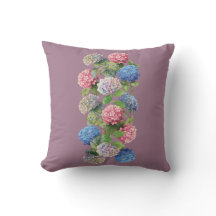 Antikes Hydrangea-Wurfkissen