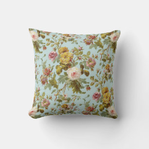 Antikes inspiriertes Blumenrosenmuster  Kissen