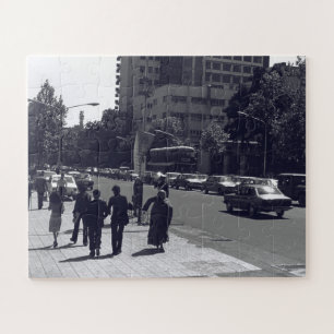 Antikes Iran Teheran Stadtstraße und Menschen