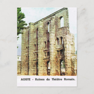 Antikes Italien, Aosta, Ruinen des römischen Theat Postkarte