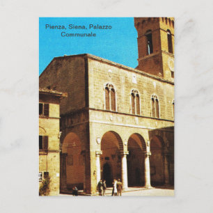 Antikes Italien, Pienza, Siena, Palazzo Communale Postkarte