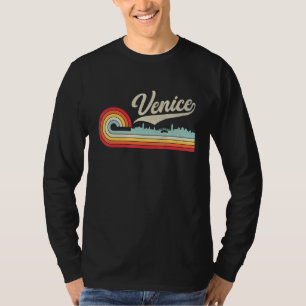 Antikes Italien Venedig Stadt Retro Sonnenuntergan T-Shirt