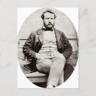 Antikes Jules-Verne-Porträtfoto Postkarte