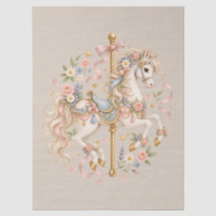 Antikes Karussellpferd Cottagecore-Geschenk  Seidenpapier