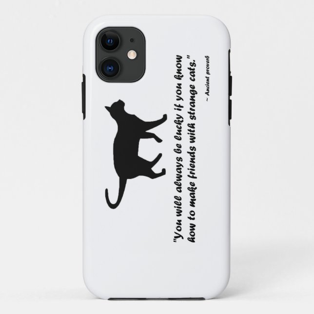 Antikes Kat-Sprichwort Case-Mate iPhone Hülle (Rückseite)